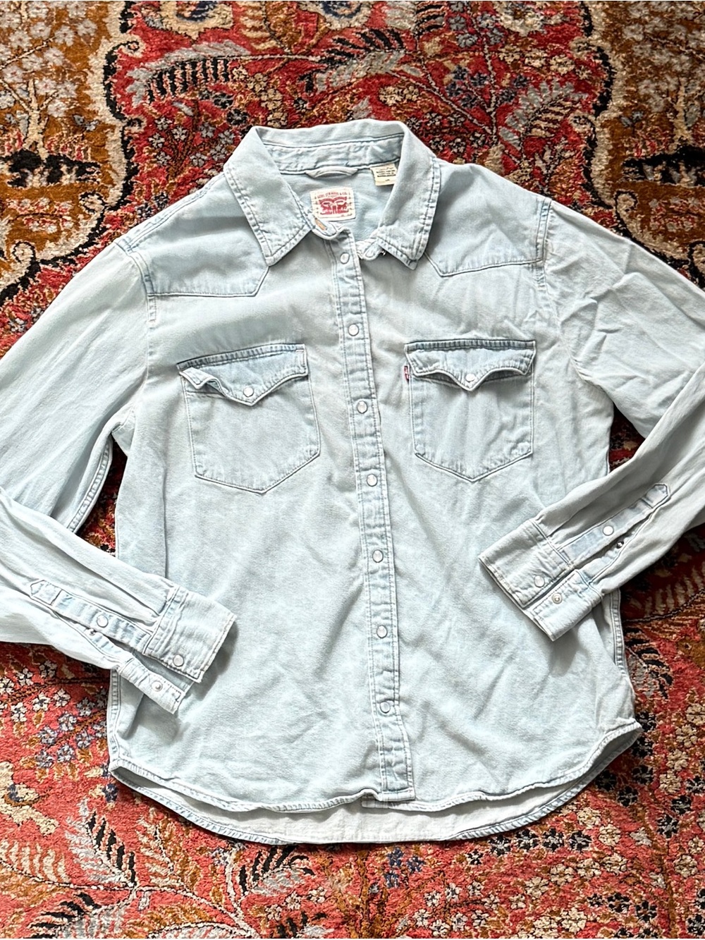 Levi's Light Blue Denim Button-Down Shirt